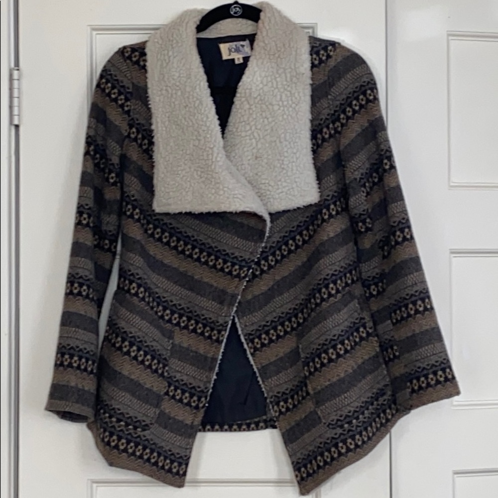 Aztec jacket with sheep fur lining